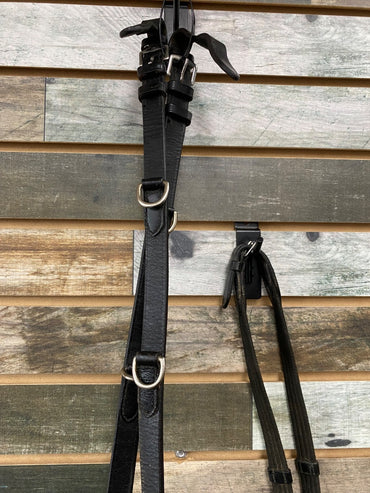 USED German Martingale Black Reins