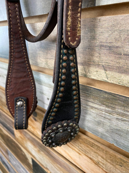 USED Weaver Browband Headstall Horse Dark Oil