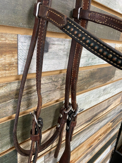 USED Weaver Browband Headstall Horse Dark Oil