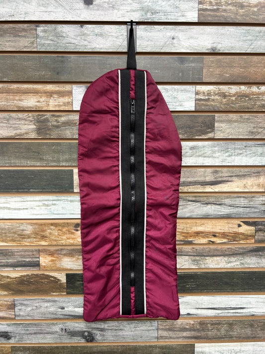 USED Fleece-lined Bridle Bag Maroon