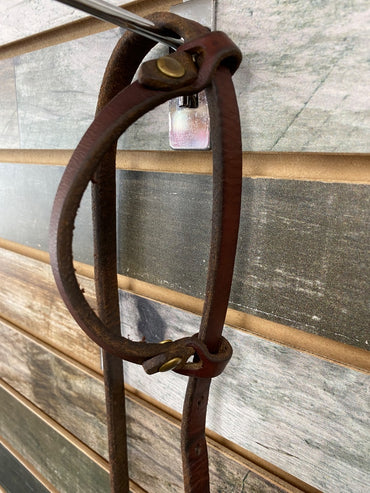 USED  One Ear Harness Leather Headstall Horse Dark Oil