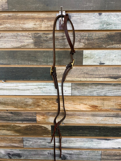 USED Circle Y One Ear Headstall Plain Horse Dark Oil