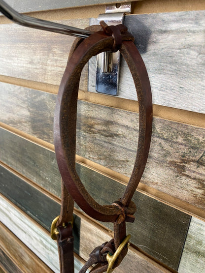 USED Circle Y One Ear Headstall Plain Horse Dark Oil