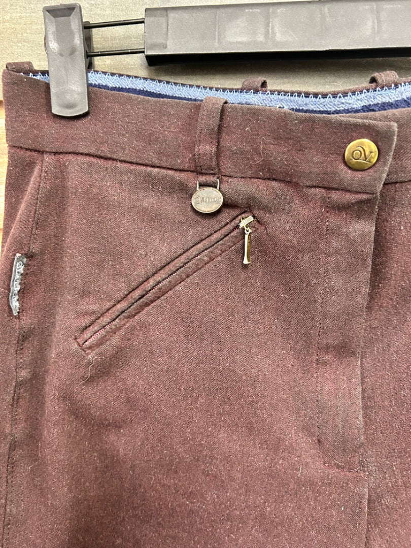 USED Ovation Ladies English Breeches 30R Maroon