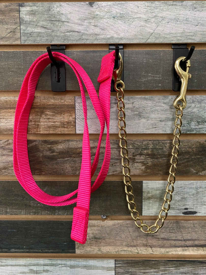 USED  Nylon Stud Chain  Hot Pink