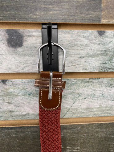 USED Braided Ovation Elastic Belt Rust