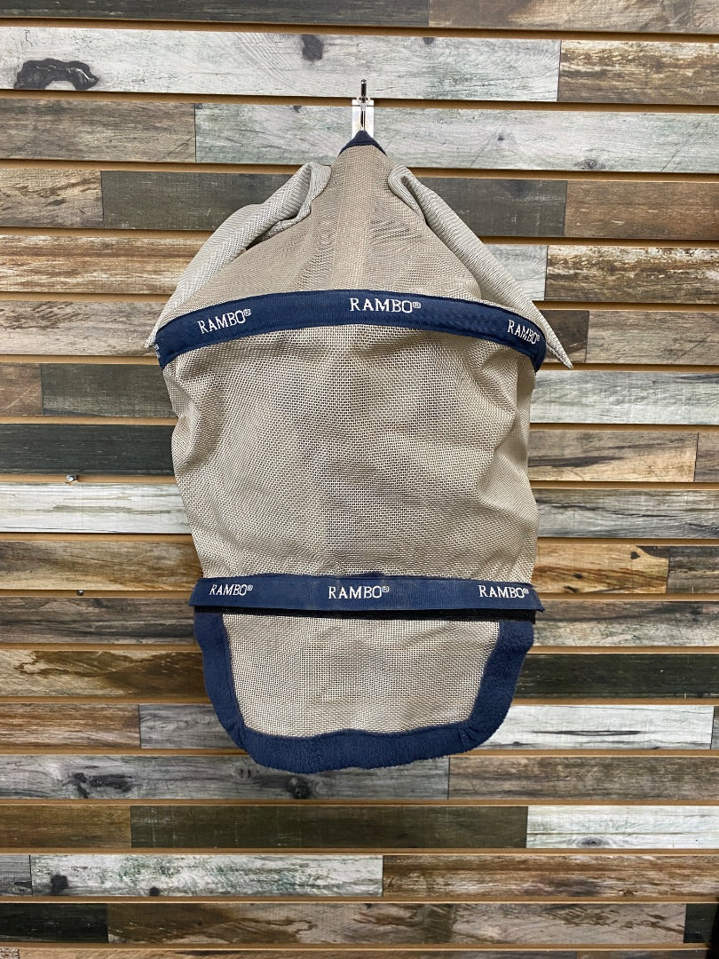 USED Rambo Fly Mask Horse Grey/Navy