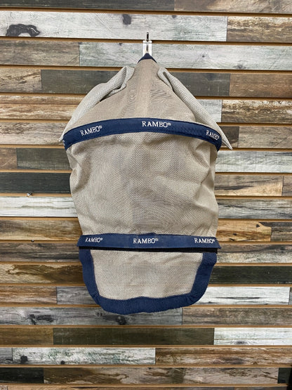 USED Rambo Fly Mask Horse Grey/Navy
