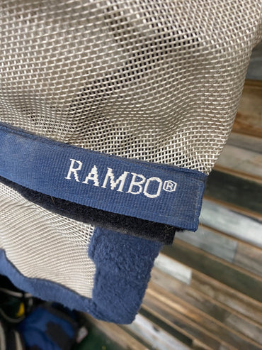 USED Rambo Fly Mask Horse Grey/Navy