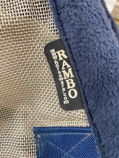 USED Rambo Fly Mask Horse Grey/Navy