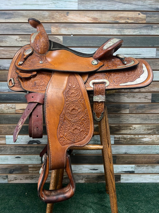 USED Circle Y Youth Pleasure Saddle 13” Light Oil