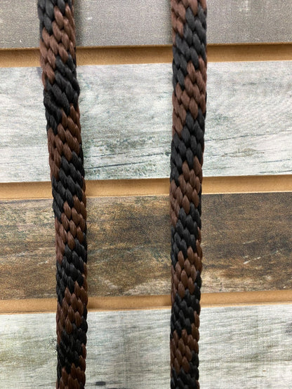 USED Weaver Nylon Rope Halter With Lead Horse Brown/Black