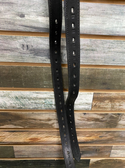 USED Golden Horseshoe Equestrian English Stirrup leathers 62” Black