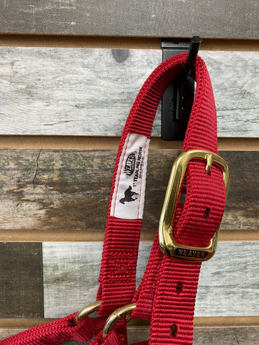 USED Weaver Yearling Halter with Lead Rope Yearling Red