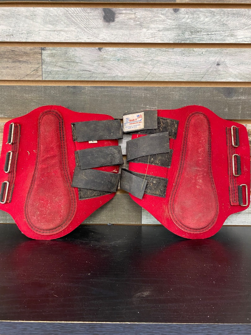 USED Bar F Tendon Boots Large Red