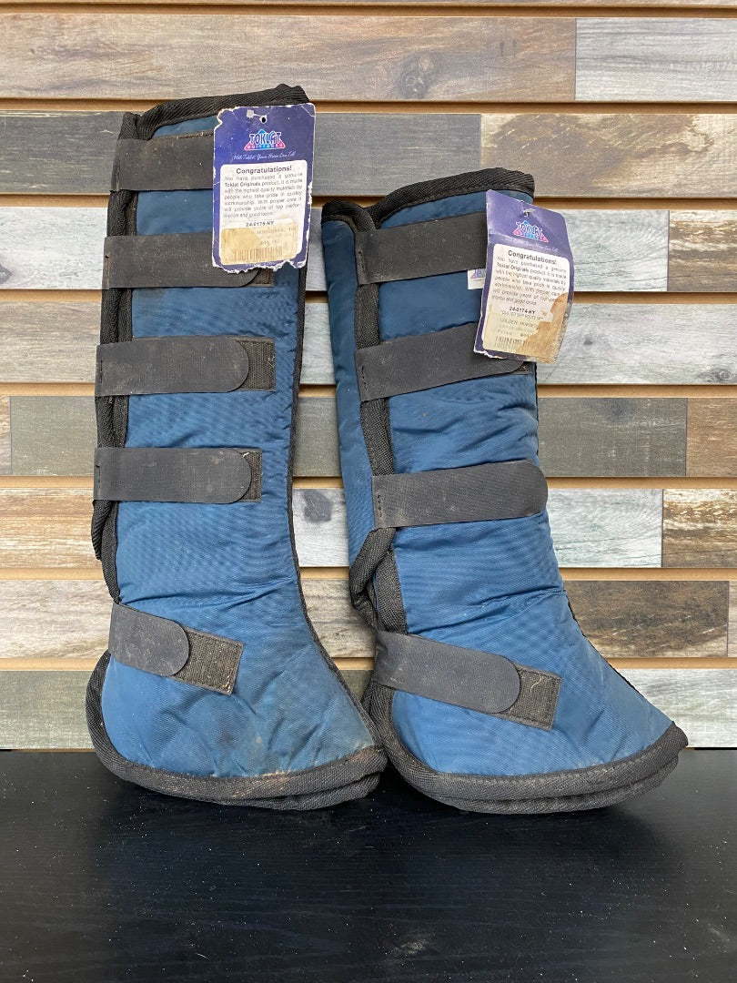 USED NWT Set of 4 Toklay Shipping Boots Navy Full