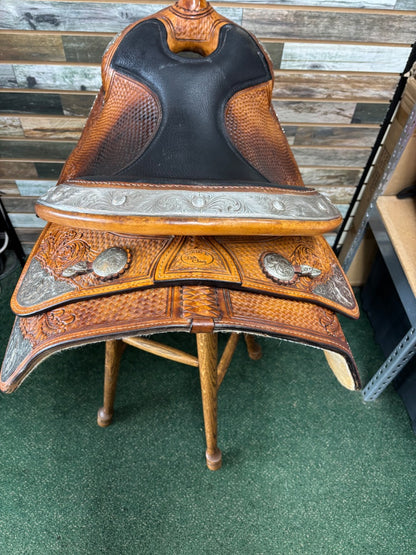 USED Dale Chavez Custom Show Saddle 16" Light Oil