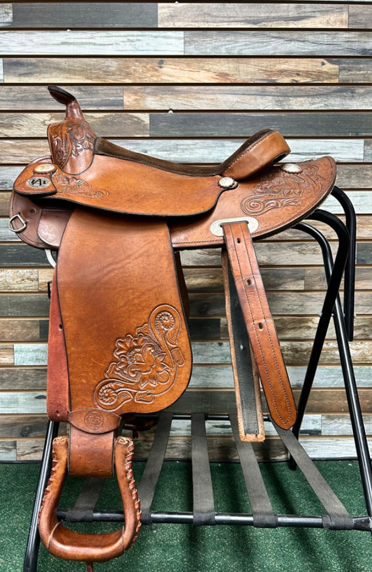 USED Bona Allen Saddle Co Ranch Saddle 15" Medium Oil