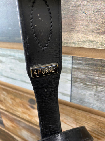 USED 4Horses English Running Martigale Horse Black
