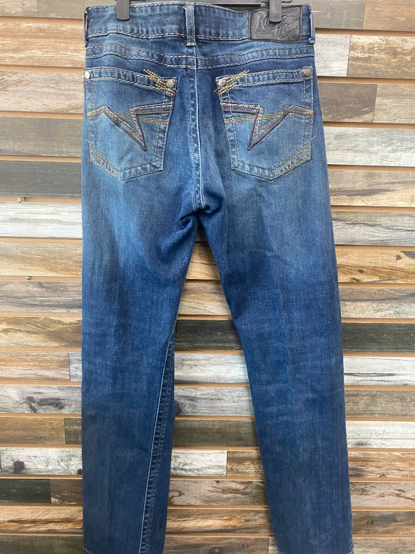 USED Rock 47 (Wrangler) Slim Straight 32 Blue