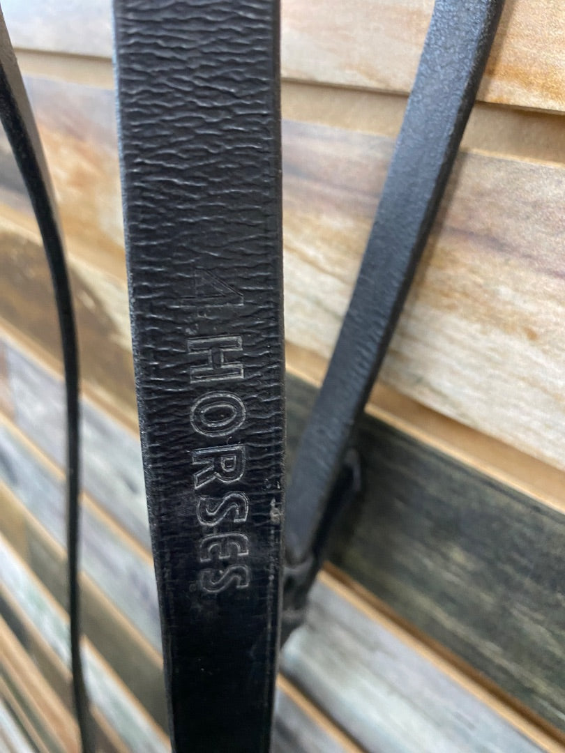 USED 4Horses English Running Martigale Horse Black