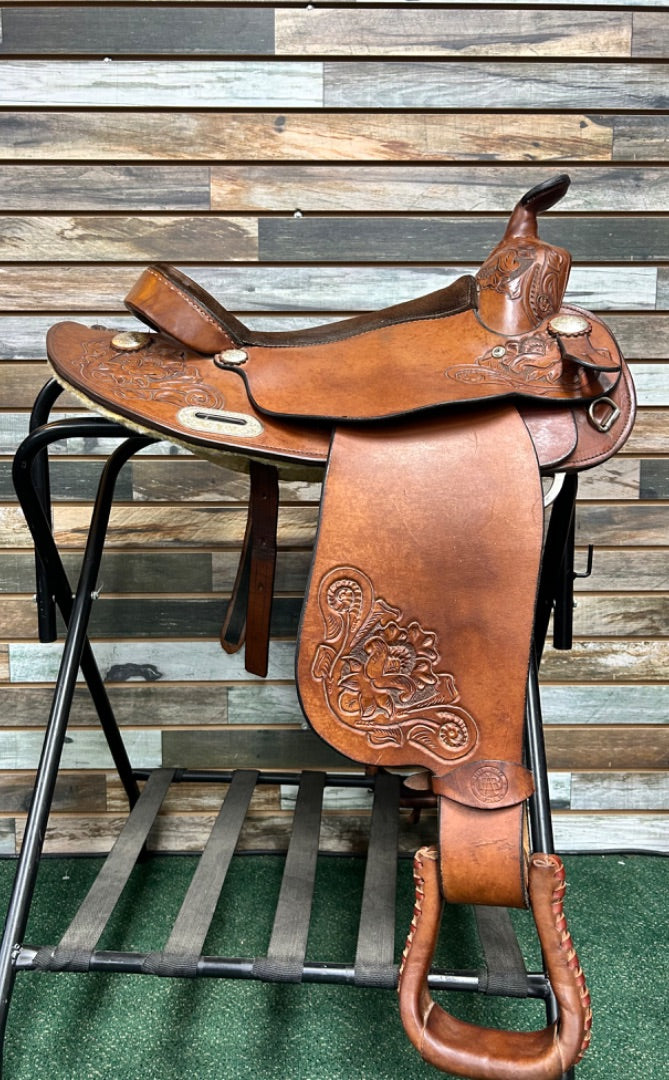 USED Bona Allen Saddle Co Ranch Saddle 15" Medium Oil