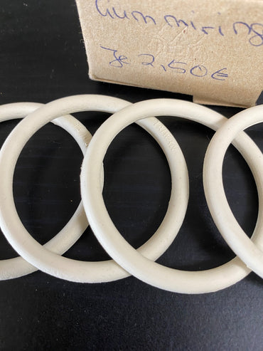 USED  Peacock Stirrup Replacement Bands One Size White