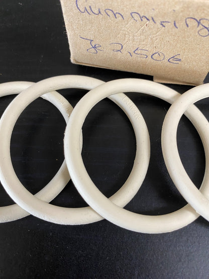 USED  Peacock Stirrup Replacement Bands One Size White