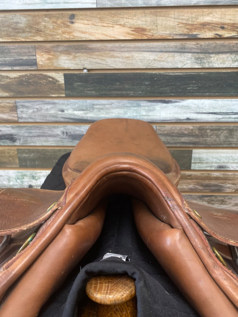 USED Ashland Close Contact English Saddle 17.5" Havana