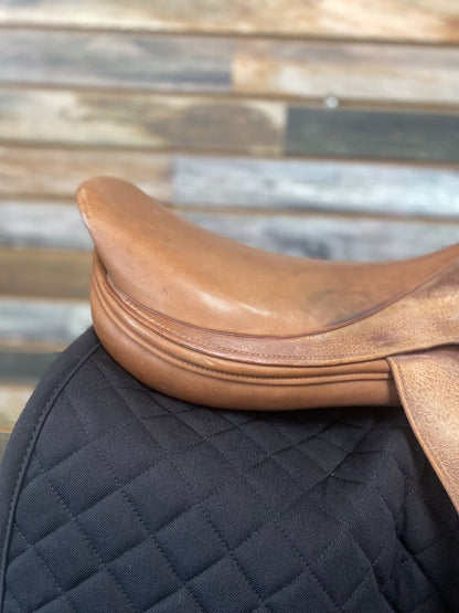 USED Ashland Close Contact English Saddle 17.5" Havana