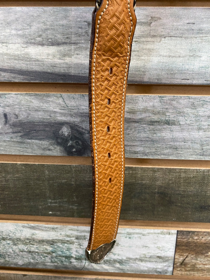USED  Horse Hair Belt Youth 30" Teal/Black/White