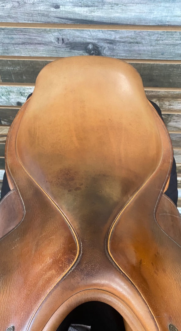 USED Crosby Close Contact English Saddle 17" Havana