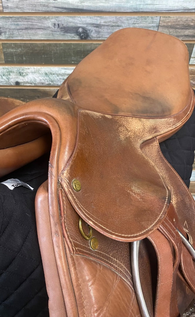USED Ashland Close Contact English Saddle 17.5" Havana