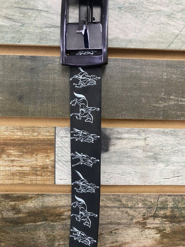 USED C4 Belt W/ Dressage Horses  Black