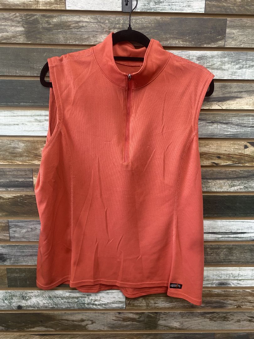 USED Kerrits Sleeveless Quarter Zip XL Coral