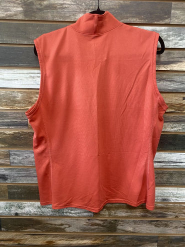 USED Kerrits Sleeveless Quarter Zip XL Coral