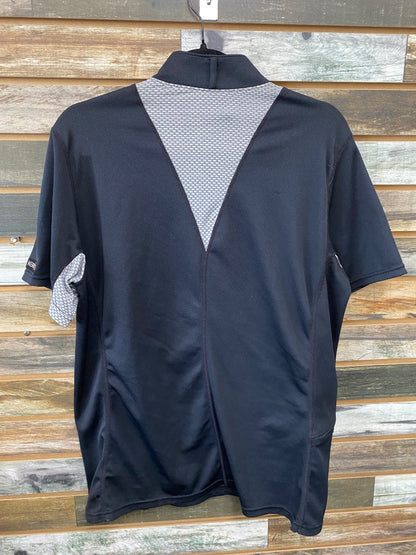 USED Kerrits Ladies Short Sleeve Sun Shirt XLarge Black w/gray Mesh