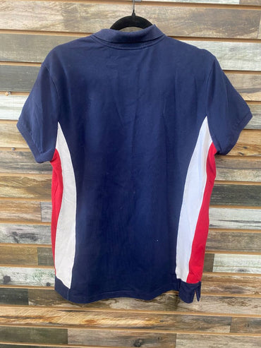 USED  Ariat Polo Shirt Blue/Red/White