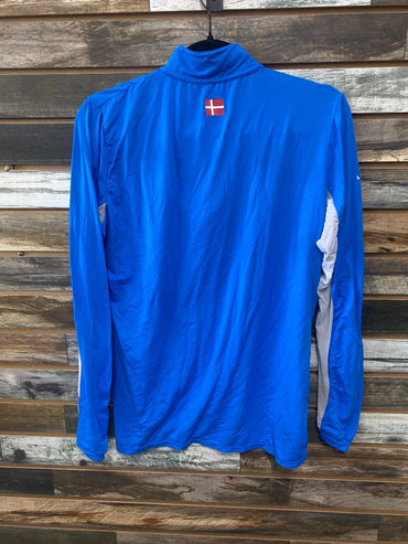 USED Kastel Denmark Ladies Sun Shirt XL Blue