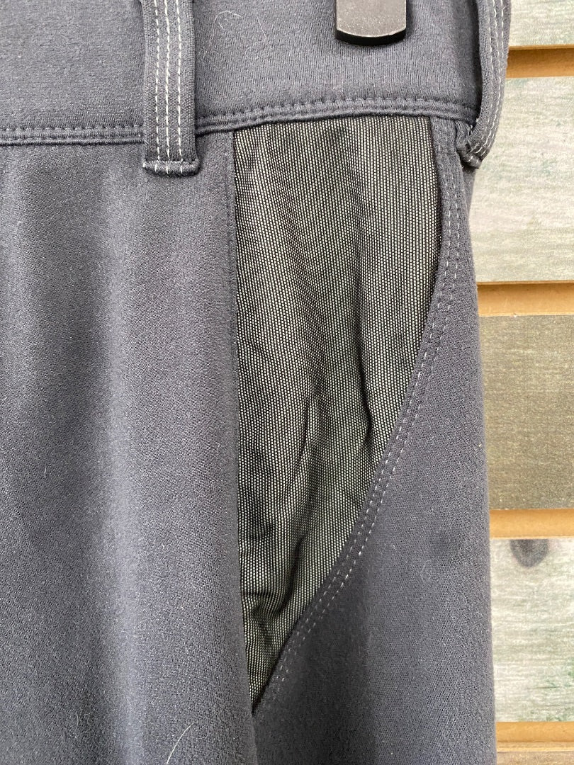 USED Irideon Knee Patch Breeches Large Black/Grey