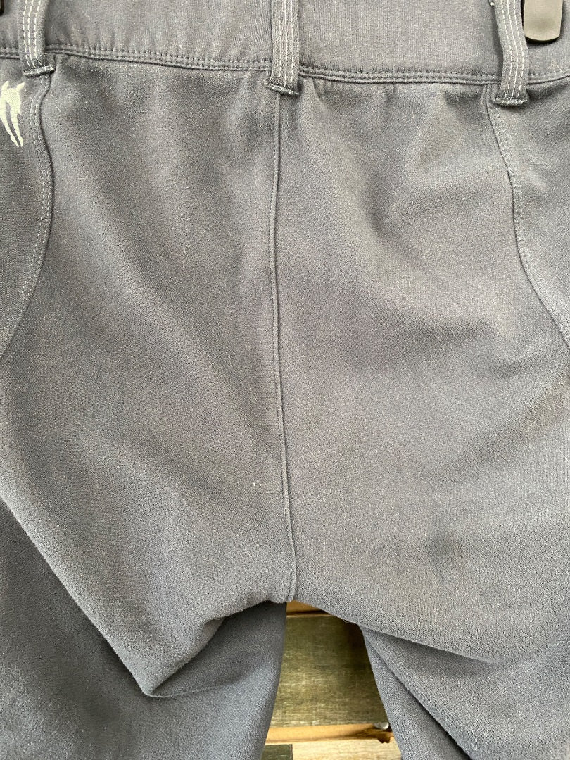 USED Irideon Knee Patch Breeches Large Black/Grey