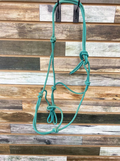 USED  Rope Halter  Green