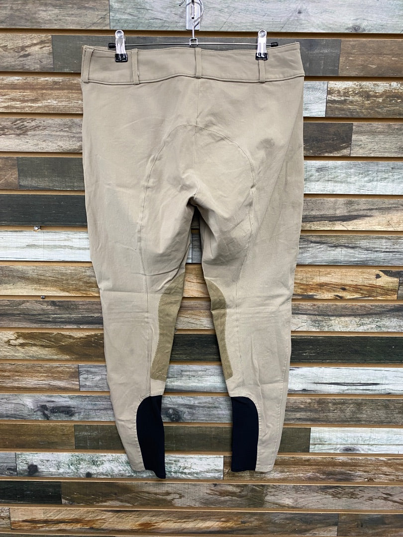 USED Tailored Sportsman Ladies English Breech Knee Patch 30R Tan