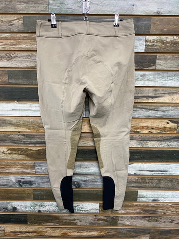 USED Tailored Sportsman Ladies English Breech Knee Patch 30R Tan