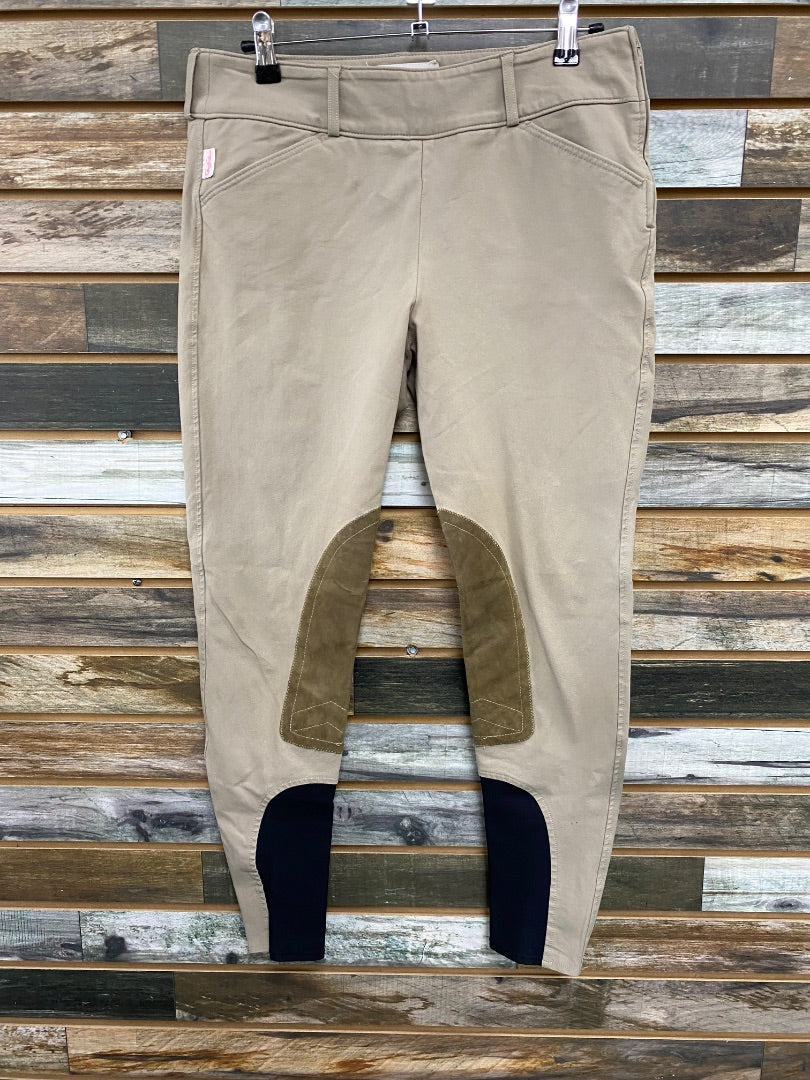 USED Tailored Sportsman Ladies English Breeches Knee Patch 30” Tan