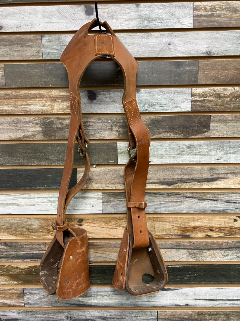 USED Lil Dude By Weaver Leather Buddy Stirrups  Light Oil