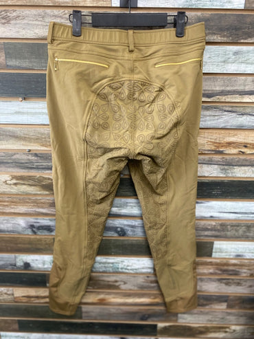USED ELT Tan Full Seat English Breeches us 32 Tan