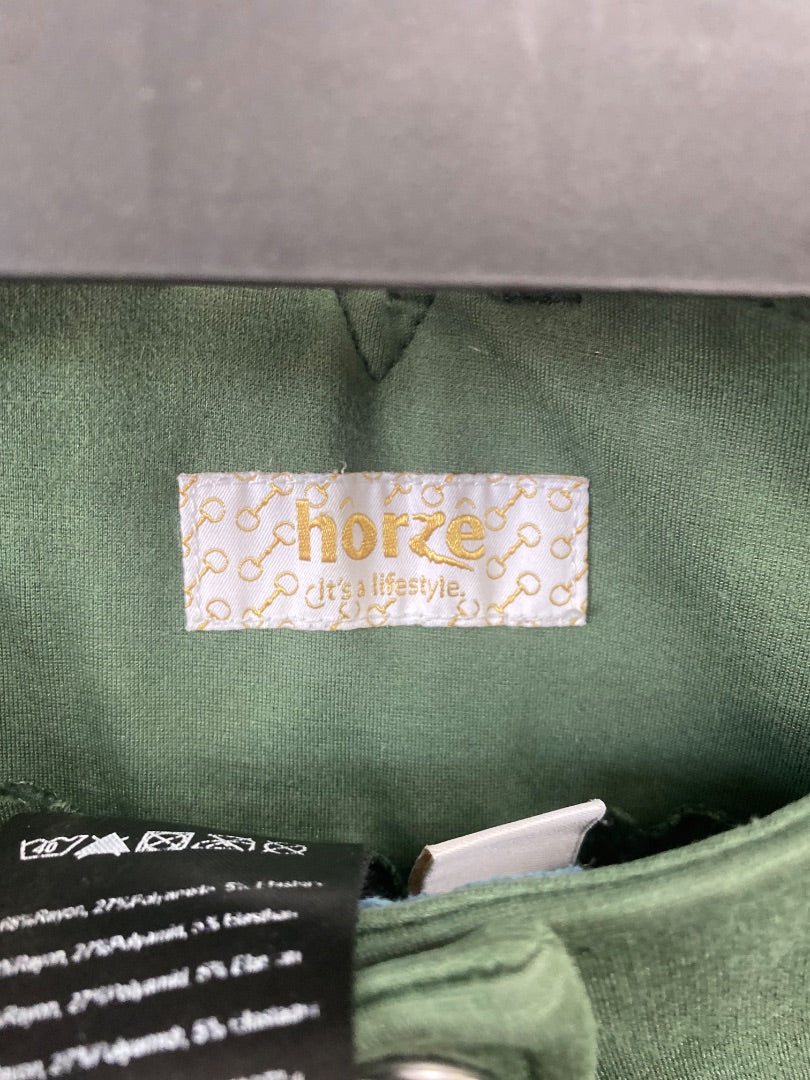 USED Horze Ladies English Full Seat Breeches us30 Green
