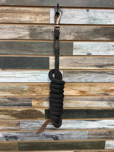 USED Golden Horseshoe Equestrian Lead Rope  Black