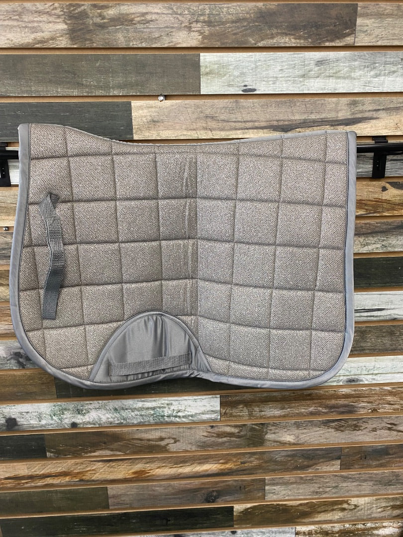 USED HKM English Jump Saddle Pad Sparkle Full Silver/Sparkle